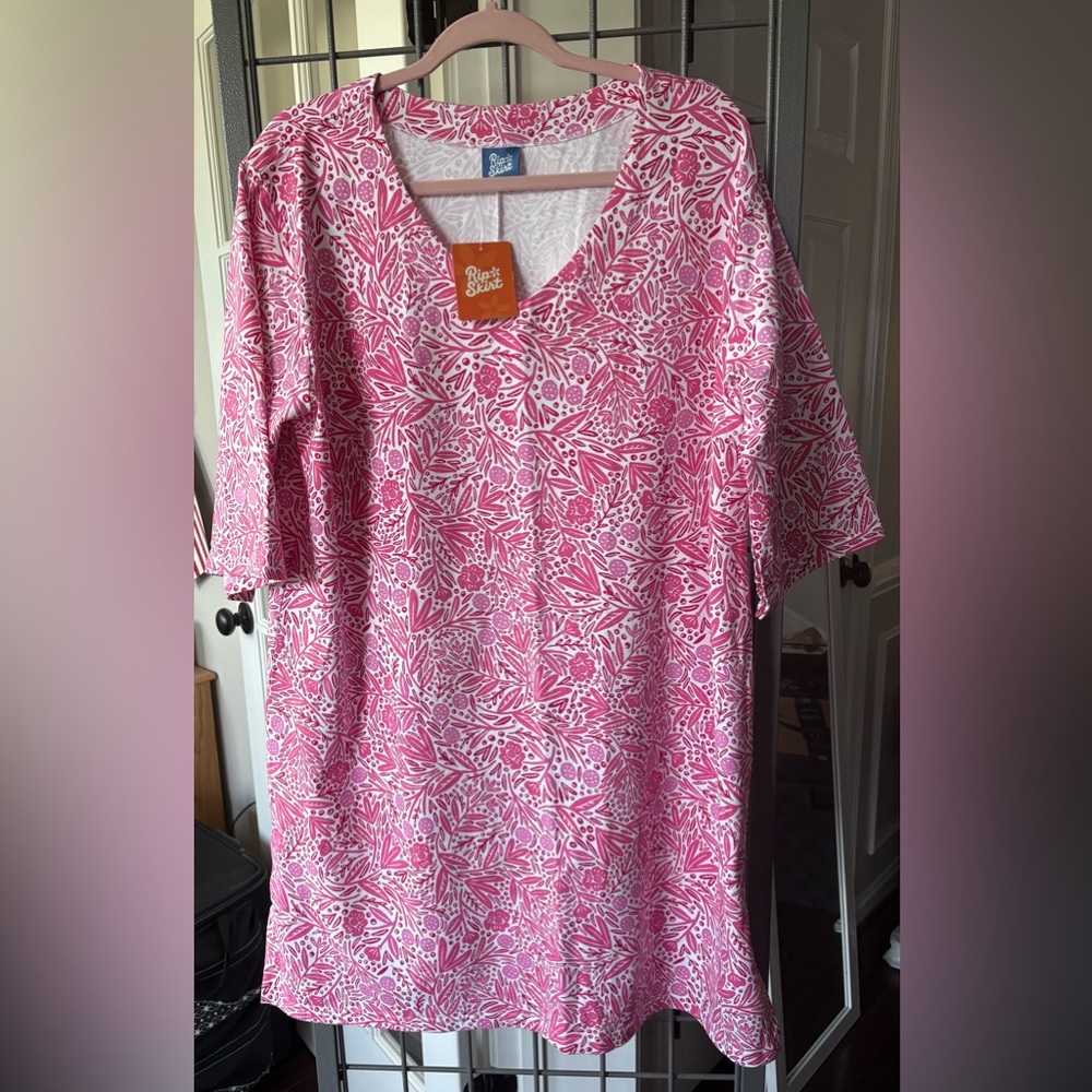 RipSkirt Hawaii Dress,Cover-up,Lounge, Sleep Loralei Pink size XL / XXL NWT&Bag